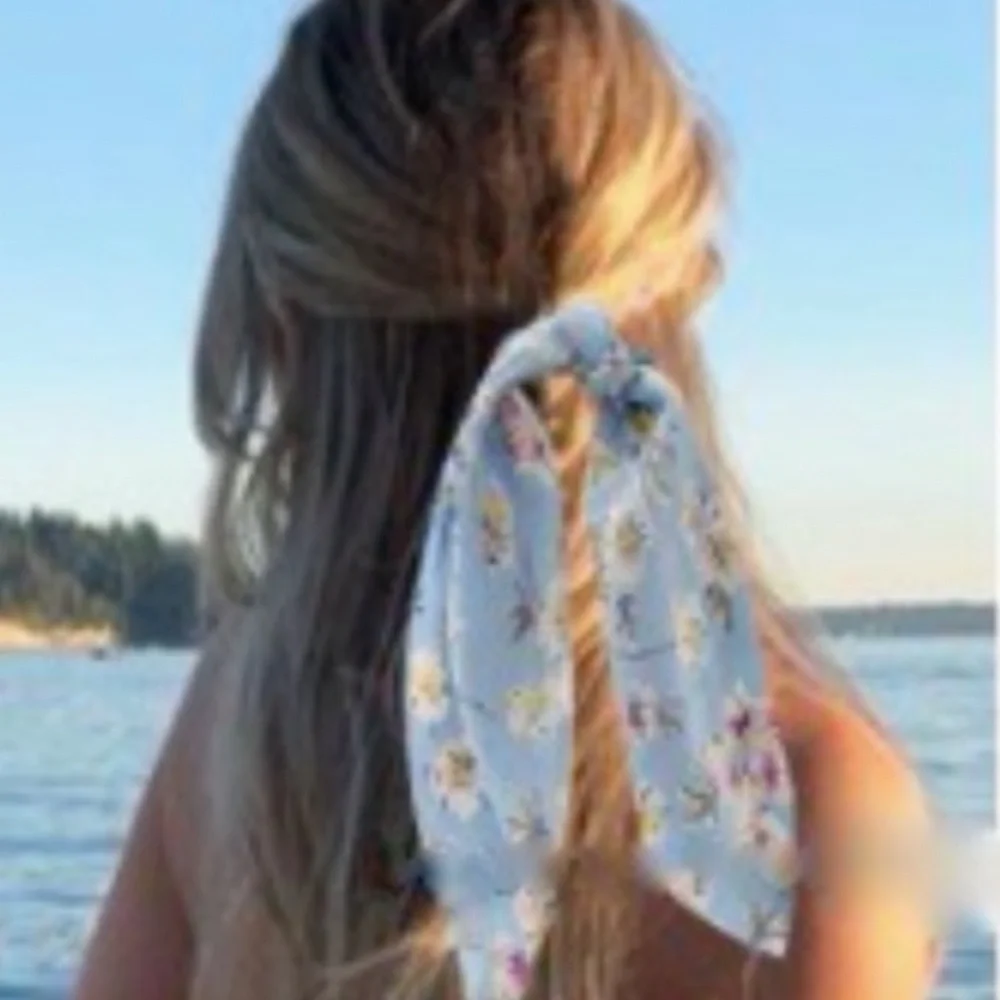 Boho Hair Scrunchie Scarf Bow